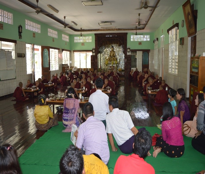 Contribution to  Thar Tana Alyin Yaung  Monastery